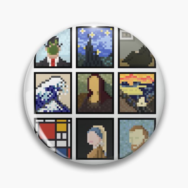 Item preview, Famous paintings pixel fan art designed and sold by Calum Margetts Illustration.
