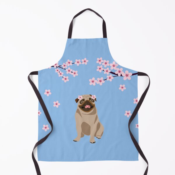 Item preview, Spring Pug Dog with Sakura Floral Tree designed and sold by SeasonalDogs.