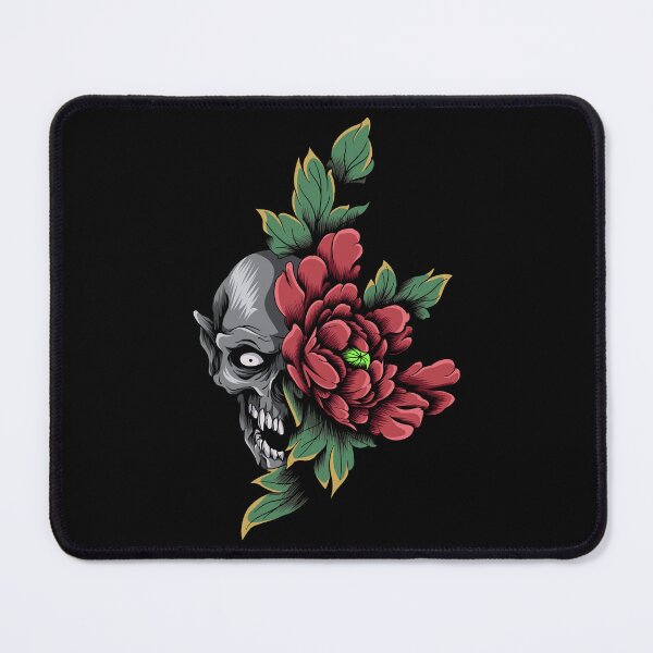 Item preview, Demonic Skull with Flower designed and sold by RedNeo.