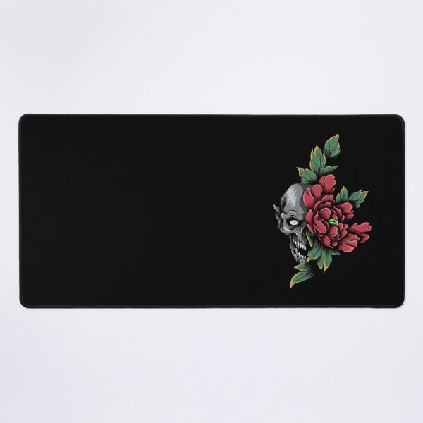 Item preview, Demonic Skull with Flower designed and sold by RedNeo.