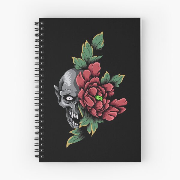 Item preview, Demonic Skull with Flower designed and sold by RedNeo.