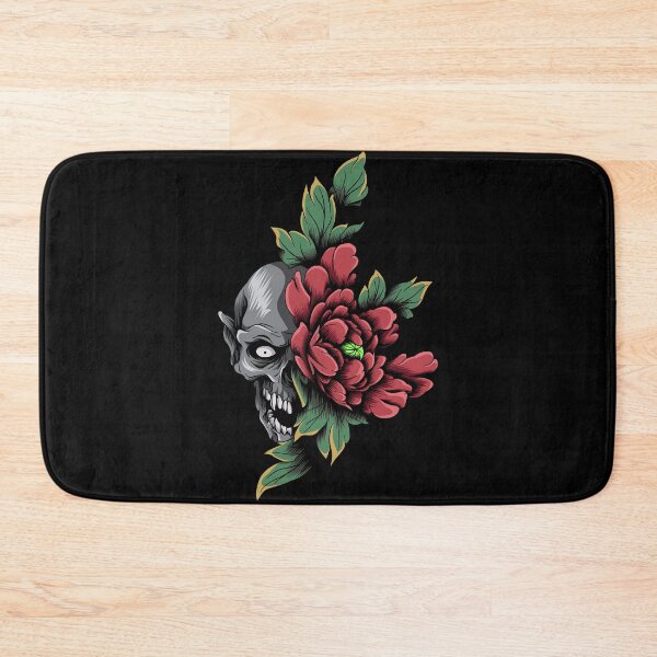 Item preview, Demonic Skull with Flower designed and sold by RedNeo.