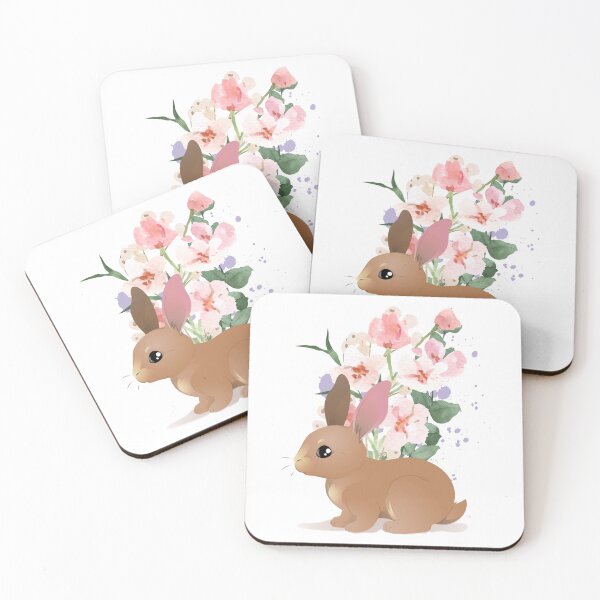 Item preview, Spring bunny rabbit flowers wathecolor easter designed and sold by AnetteArt.
