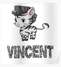 Zebra Vincent Poster