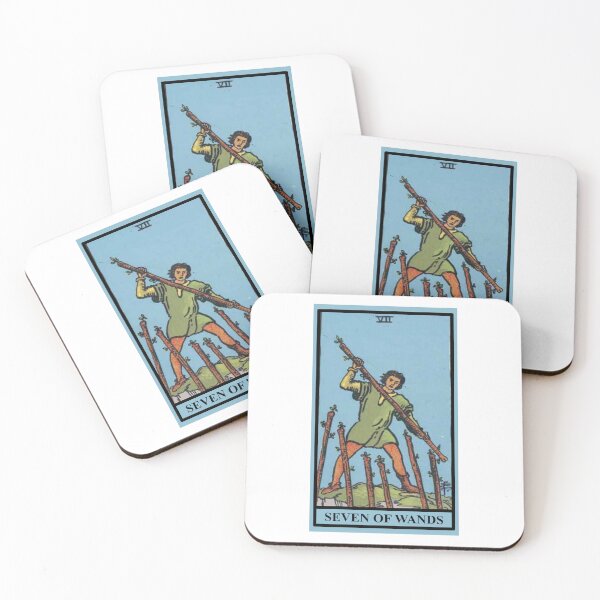 Item preview, SEVEN OF WANDS Tarot  designed and sold by modymada.