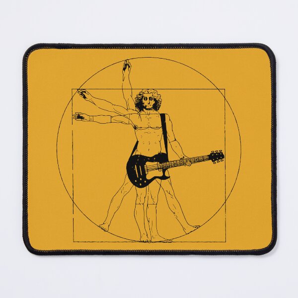 Item preview, Vitruvian Rock Star Man - on Yellow designed and sold by boltjesdesign.