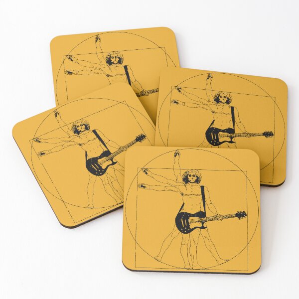 Item preview, Vitruvian Rock Star Man - on Yellow designed and sold by boltjesdesign.