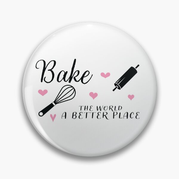 Item preview, you bake the world a better place pink hearts with wisk and dough roller designed and sold by Karisdesignss.
