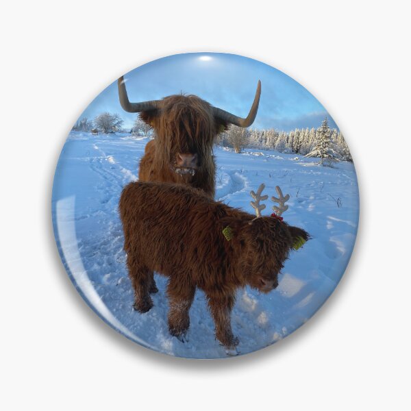 Item preview, Scottish Highland Cattle Cow and calf Christmas 4219 designed and sold by SaarelaHighland.