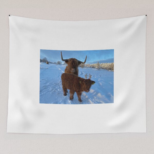 Item preview, Scottish Highland Cattle Cow and calf Christmas 4219 designed and sold by SaarelaHighland.