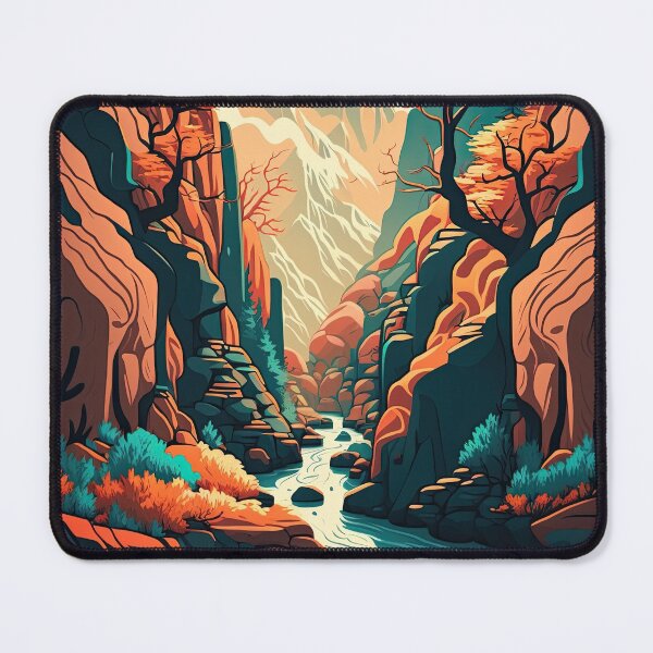 Item preview, River flowing through a ravine designed and sold by Cydermann.