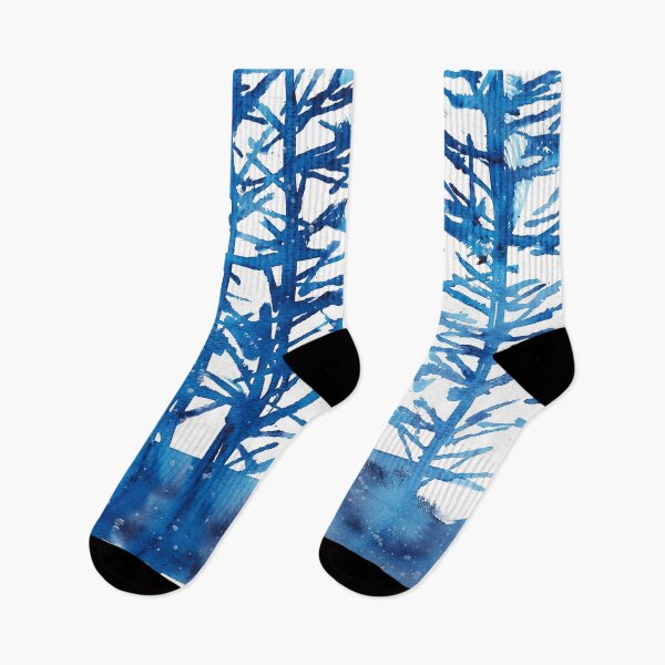 Item preview, Nature and landscape, blue abstract landscape, trees designed and sold by anaozzart.