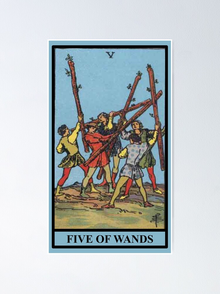 FIVE OF WANDS Tarot 