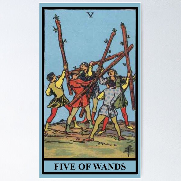 FIVE OF WANDS Tarot 