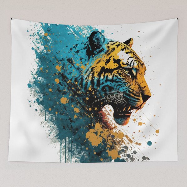 Item preview, Paint splatter tiger - pop art designed and sold by Artxplor.