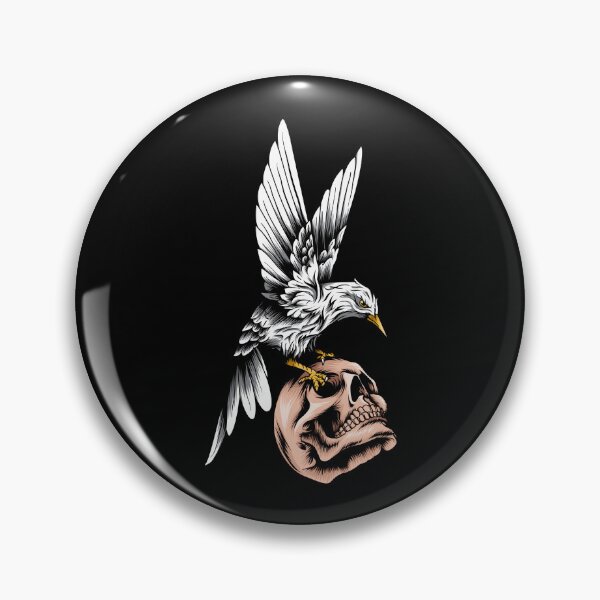 Item preview, Skull with White Crow designed and sold by RedNeo.