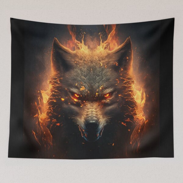 Item preview, Angry wolf God designed and sold by Visual-wallart.