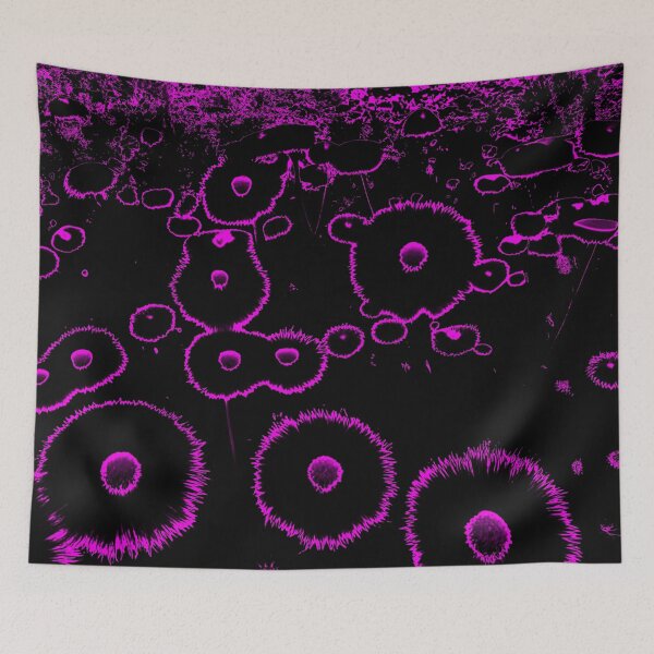 Item preview, Glowing Purple Mauve Abstract Dandelions designed and sold by asurtiumgreen.