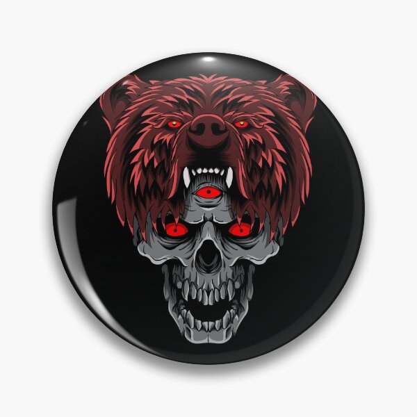 Item preview, Skull with Bear designed and sold by RedNeo.