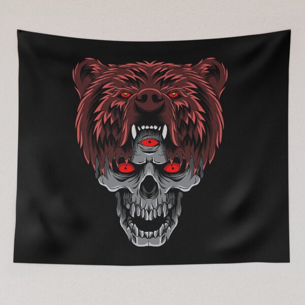Item preview, Skull with Bear designed and sold by RedNeo.