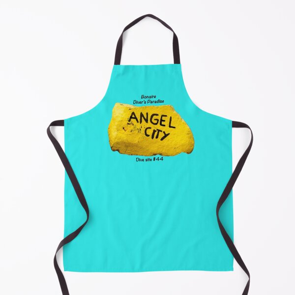 Item preview, Angel City, dive site #44, yellow marker stone, Pop art style, Bonaire, Dutch Caribbean designed and sold by Czechmrmaidwrld.