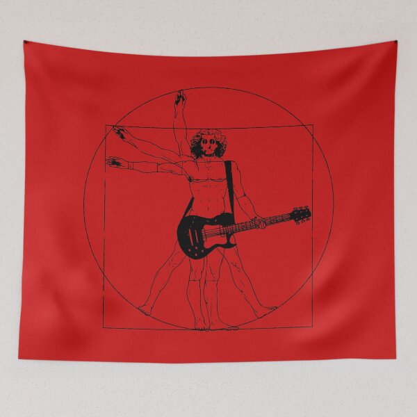 Item preview, Vitruvian Rock Star Man - on Red designed and sold by boltjesdesign.