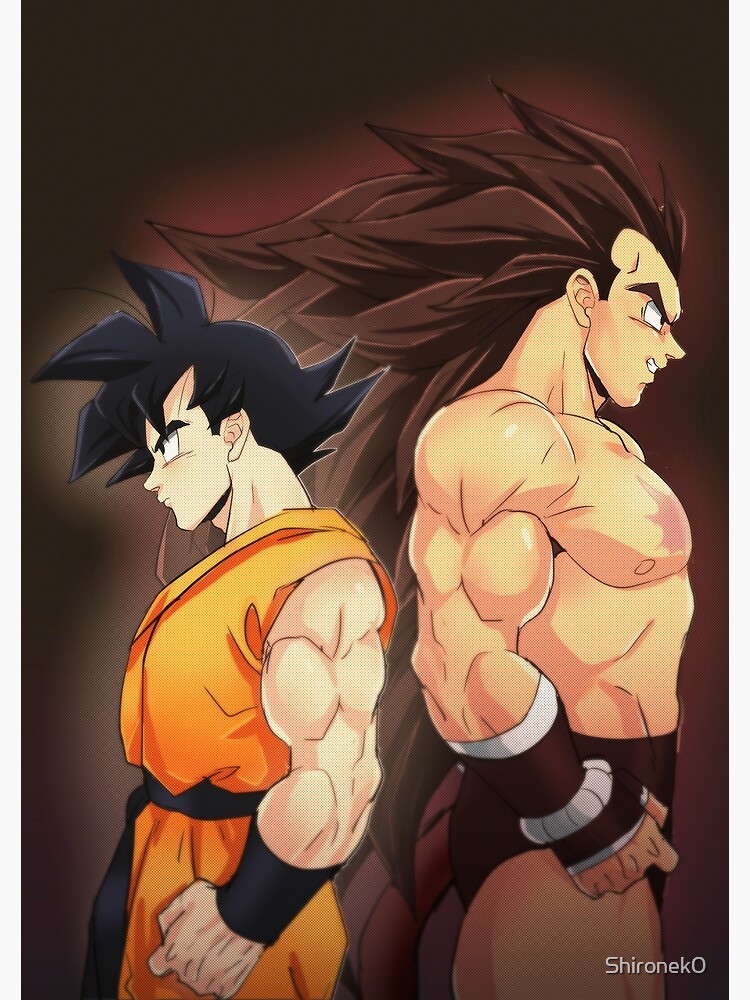 Goku and Raditz Art Board Print by FranFuentesArt