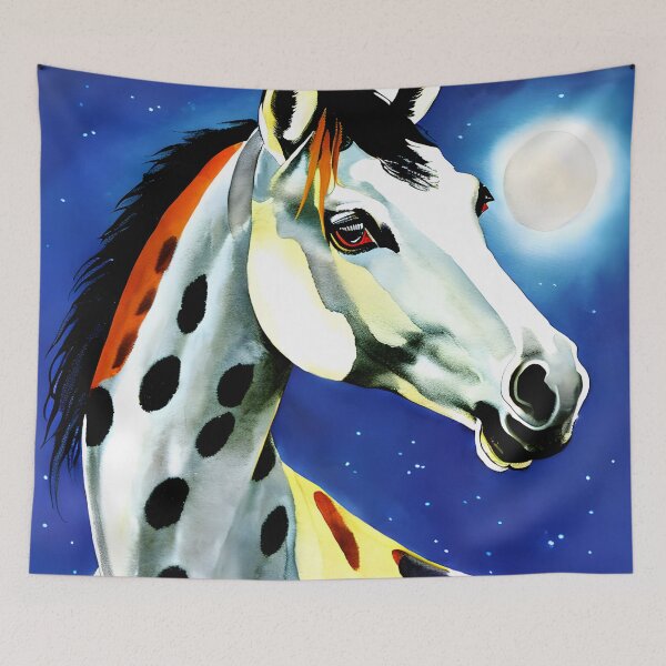 Item preview, La armonía de la naturaleza con un Appaloosa a la luz de la luna designed and sold by ElLocoMus.