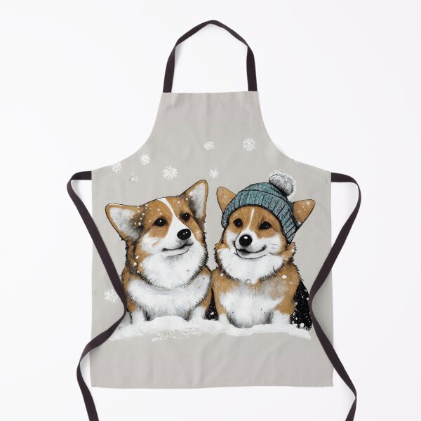 Item preview, Pembroke Welsh Corgi Friends in the Snow designed and sold by newnomads-art.