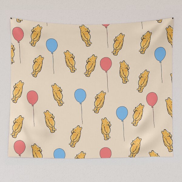 Item preview, Winnie the Pooh Pattern with Red and Blue Balloons designed and sold by Gumblebee Design.