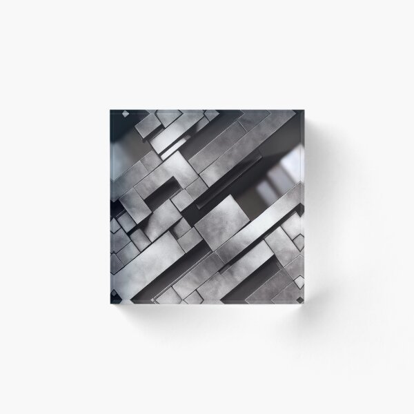 Item preview, Metal cuboid diagonal grey designed and sold by Tim-Ries.