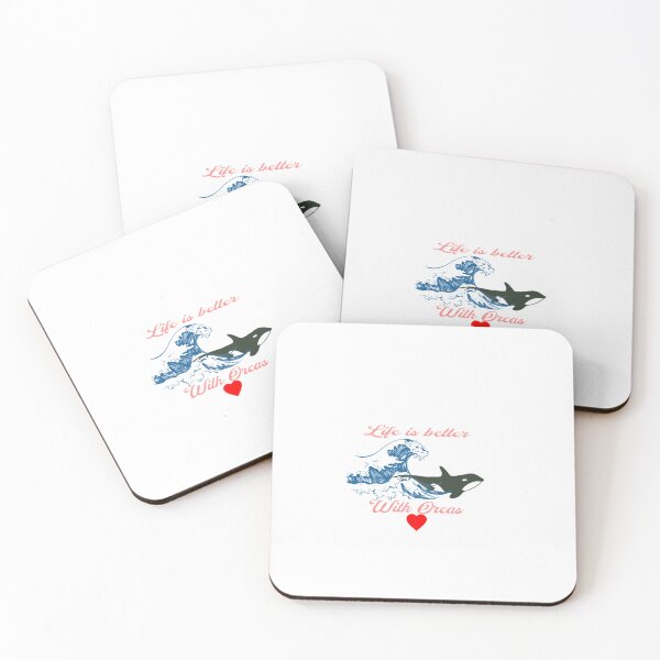Item preview, Life is better with Orcas, Waves , Heart designed and sold by KoumlisArt.