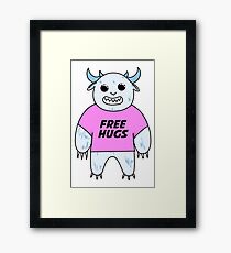 Yeti Free Hugs Framed Print