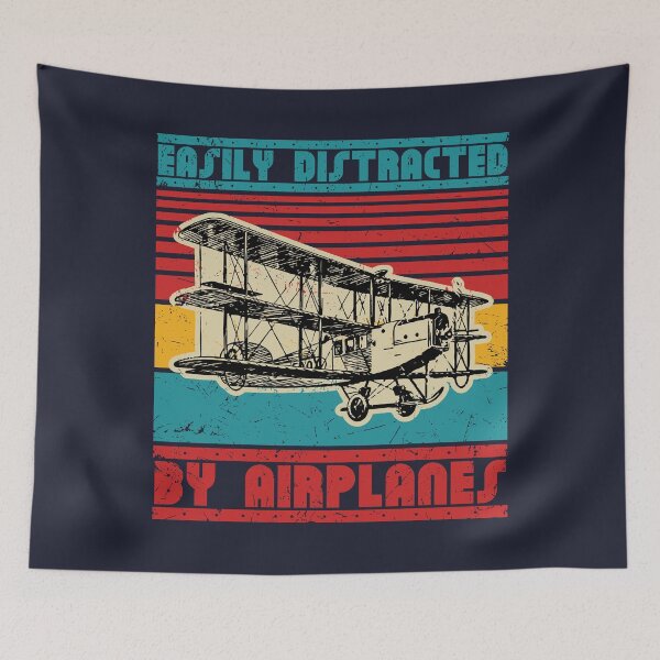 Item preview, Love airplanes distracted by them. Retro airplane. designed and sold by SweetLog.