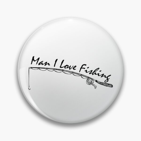 Item preview, MILF, Man I love fishing, with fishing rod in white designed and sold by Manoroma.