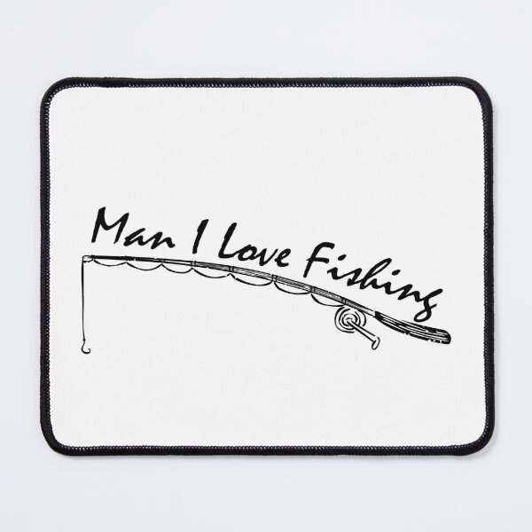Item preview, MILF, Man I love fishing, with fishing rod in white designed and sold by Manoroma.