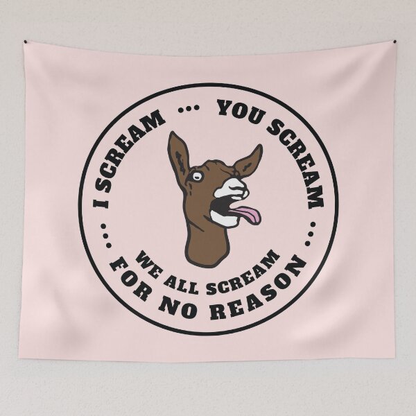 Item preview, I Scream You Scream We All Scream For No Reason – Funny screaming goats designed and sold by Rigipedia.