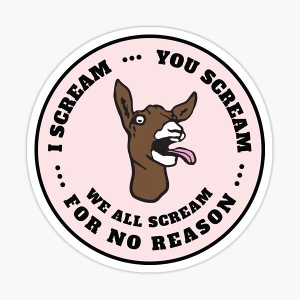 Item preview, I Scream You Scream We All Scream For No Reason – Funny screaming goats designed and sold by Rigipedia.