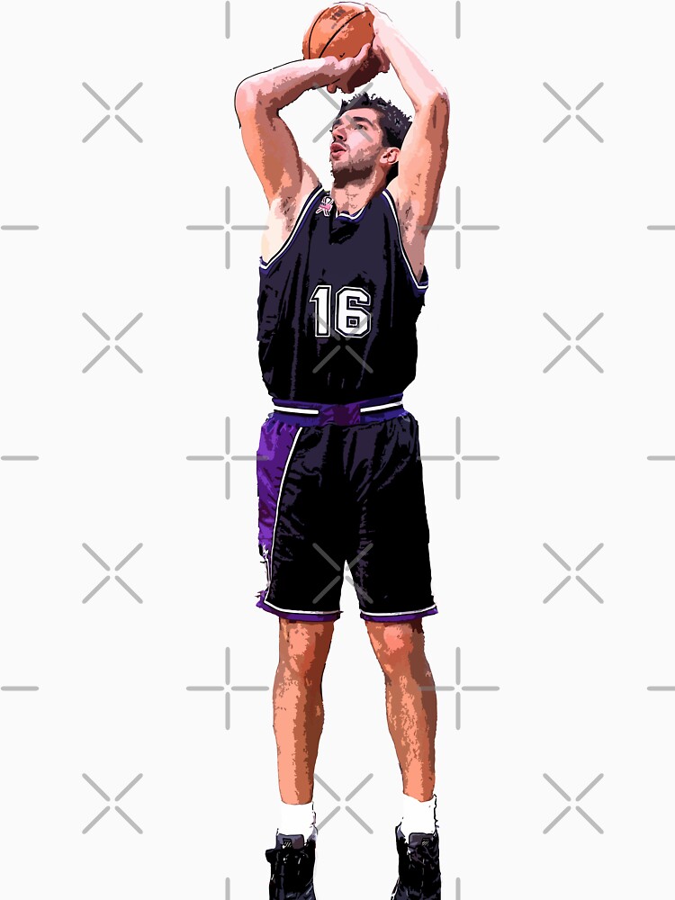 Kings 16 Stojakovic t-shirt Peja Stojakovic Sacramento Kings basketball tee