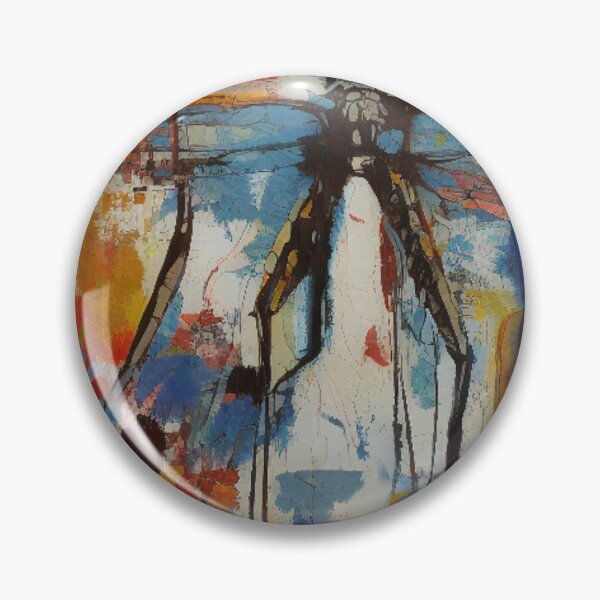 Item preview, Fiery Flight: Dragonfly Art in Expressionist Brushstrokes designed and sold by ArtazaBazaar.