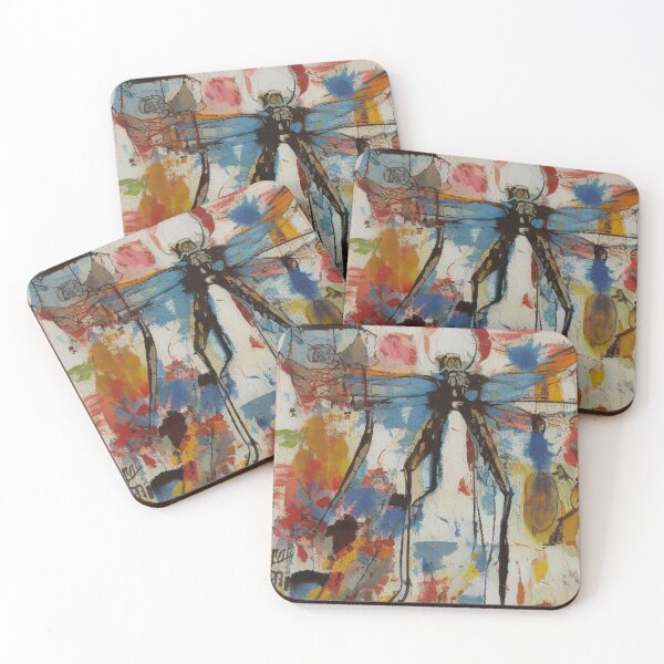 Item preview, Fiery Flight: Dragonfly Art in Expressionist Brushstrokes designed and sold by ArtazaBazaar.