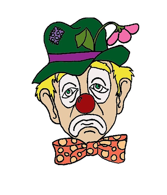 Sad Clown Face By Artubble Redbubble   Flat,800x800,075,f 