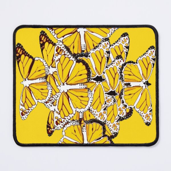 Item preview, GOLDEN YELLOW MONARCH BUTTERFLIES ABSTRACT ART designed and sold by sharlesart.