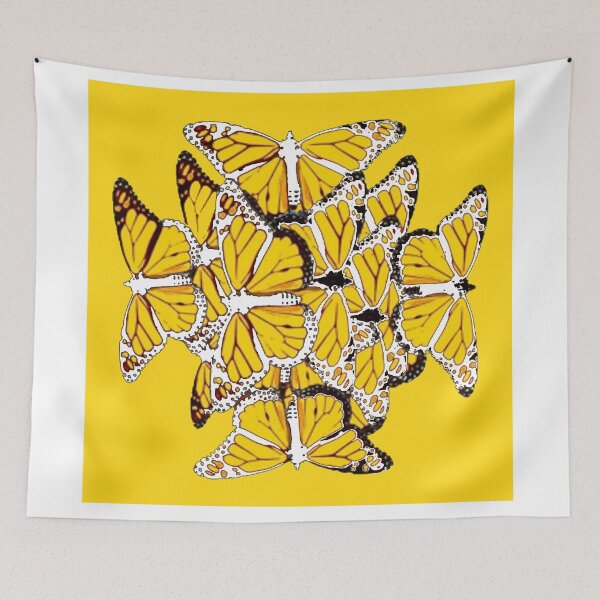 Item preview, GOLDEN YELLOW MONARCH  BUTTERFLIES ABSTRACT ART designed and sold by sharlesart.