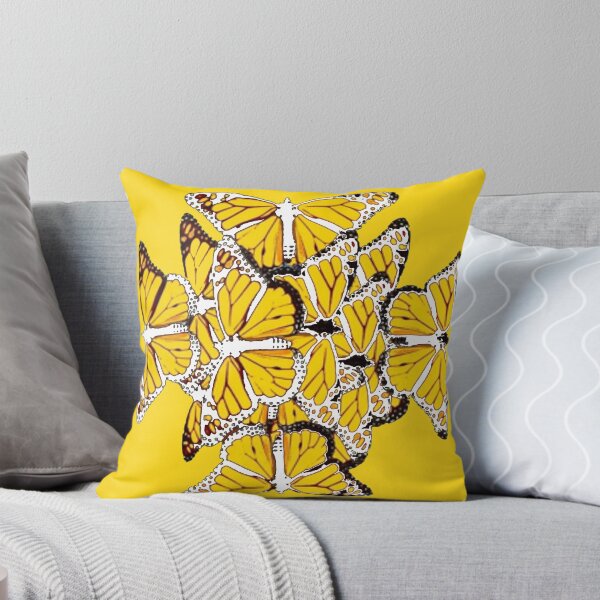 Item preview, GOLDEN YELLOW MONARCH  BUTTERFLIES ABSTRACT ART designed and sold by sharlesart.