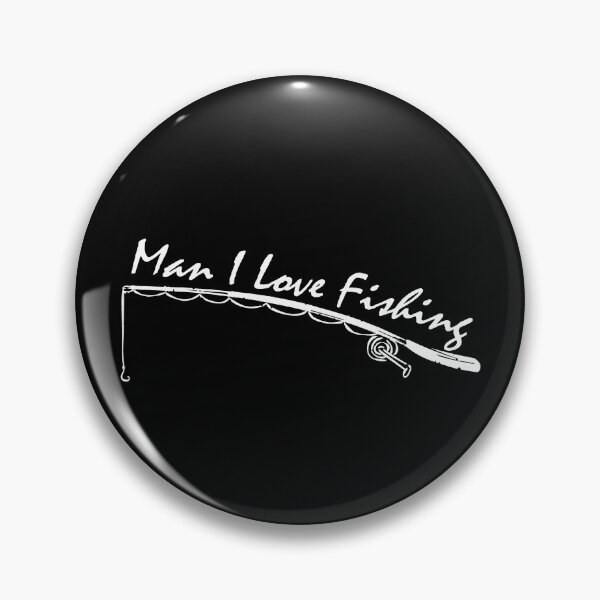 Item preview, MILF, Man I love fishing, with fishing rod in black designed and sold by Manoroma.