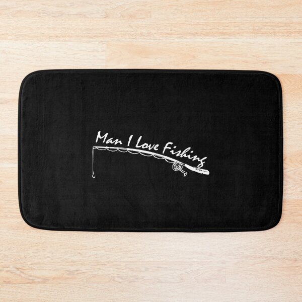 Item preview, MILF, Man I love fishing, with fishing rod in black designed and sold by Manoroma.