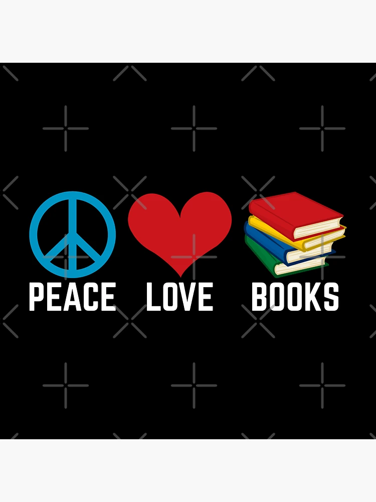 Reading List Book  Peace Love Happiness Positive Message Symbols