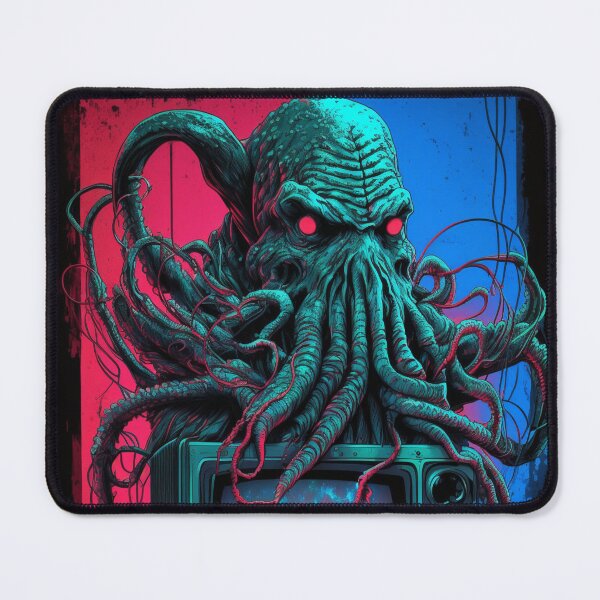 Item preview, Lovecraftian Monster Sitting On An 80s TV Set designed and sold by Nightarcade.