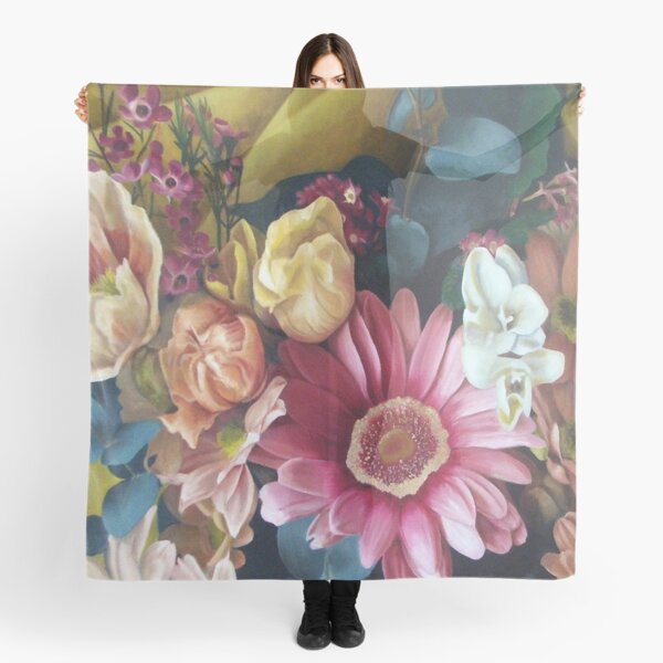 Flowers by Adelaide Artist Avril Thomas Scarf